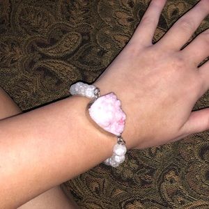 boutique bracelet with druzy gem